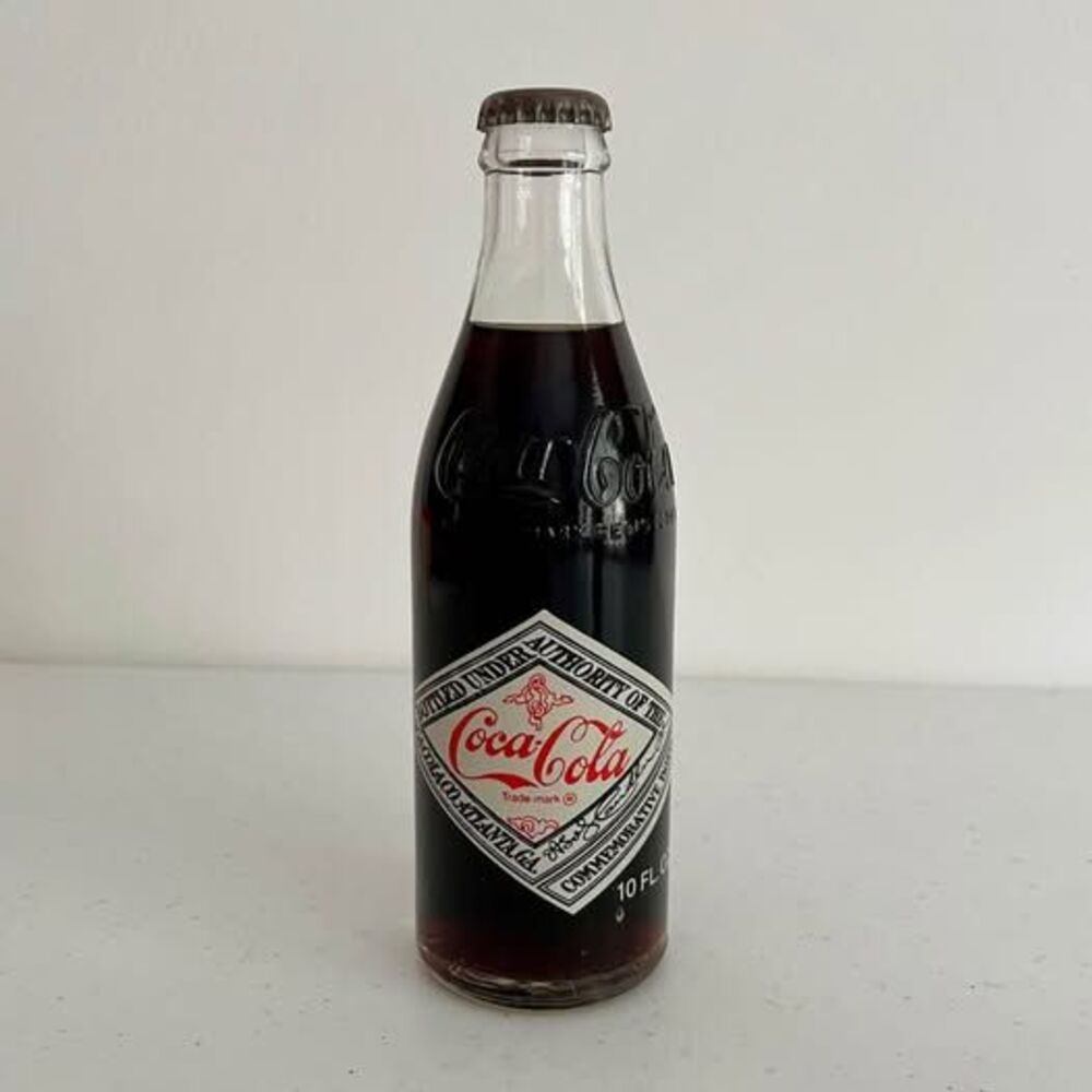 VTG Coca-Cola 75 Yrs Savannah Bottling Co Commemorative Glass Soda Bottle 1977